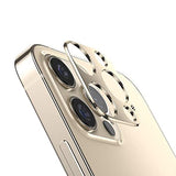 Mica Cristal Templado 9H para Lente cámara Compatible con iPhone 12 Pro MAX (Dorado)